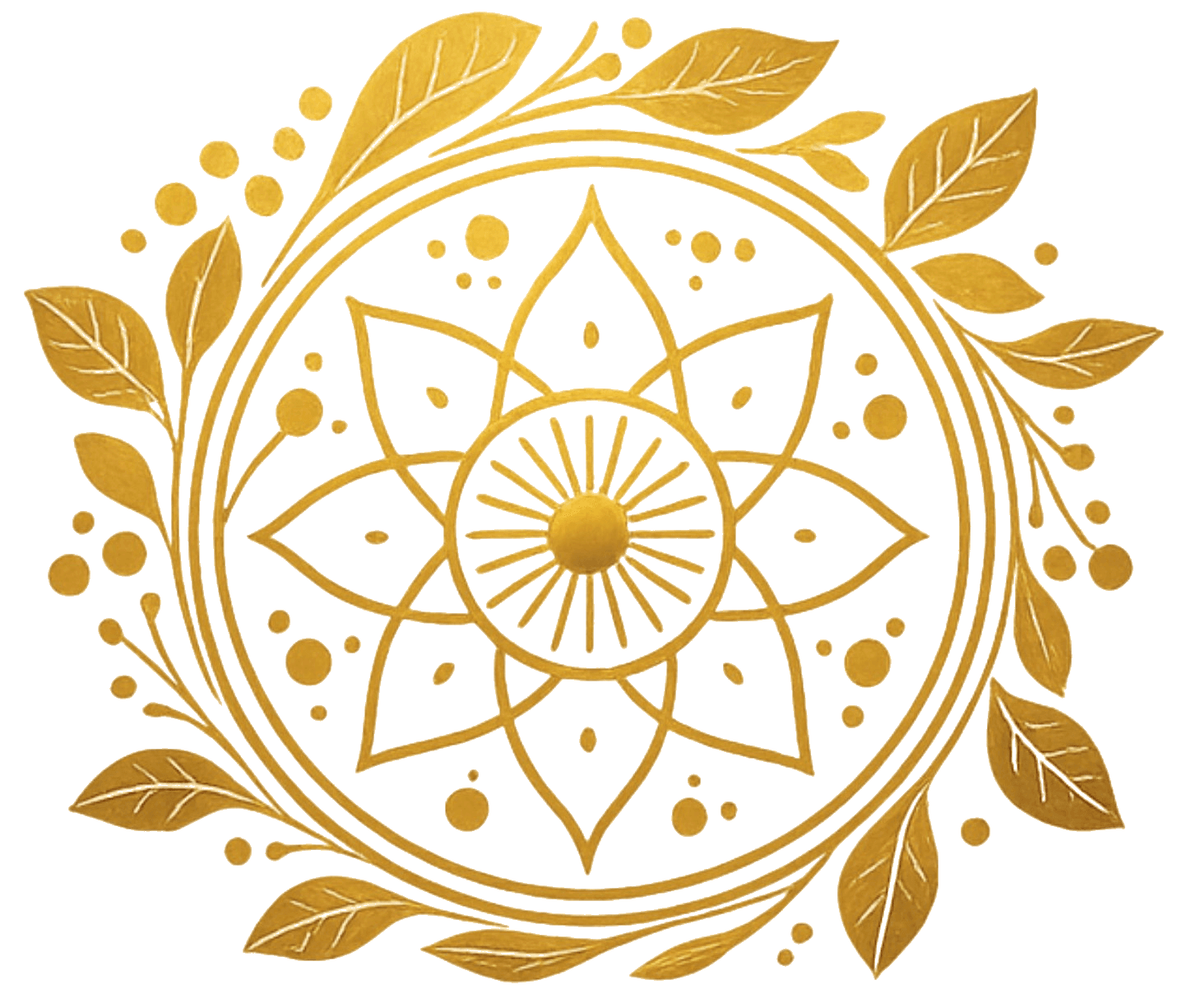 Mandala doré décoratif